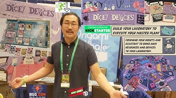 Dicey Devices - Run Down | Mad Scientist Engine Building | Origami Whale | BGG Con 23