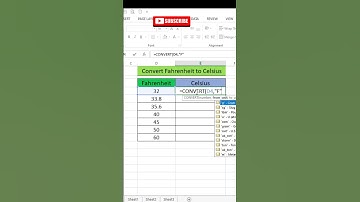 How to Convert Fahrenheit to Celsius Easily #excel #excelshorts #exceltips