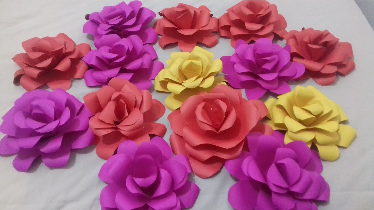 Diy como fazer flor de papel cartolina - thptnganamst.edu.vn