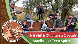 Nirvana - Smells Like Teen Spirit (5 guitars х 2 vocals) #shorts