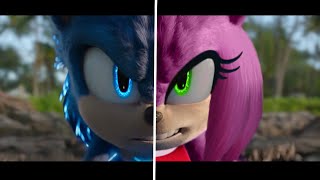 SONIC Movie 2 OLD Design VS NEW Design (AMY TAILS VS KNUCKLES)