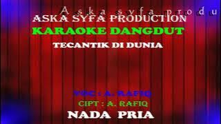 Tercantik Di Dunia - A.Rafiq | Karaoke Nada Pria