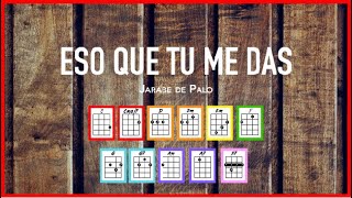 Video thumbnail of "ESO QUE TU ME DAS (Jarabe de Palo) - Ukelele Cover Play-Along, Acordes y Letra"