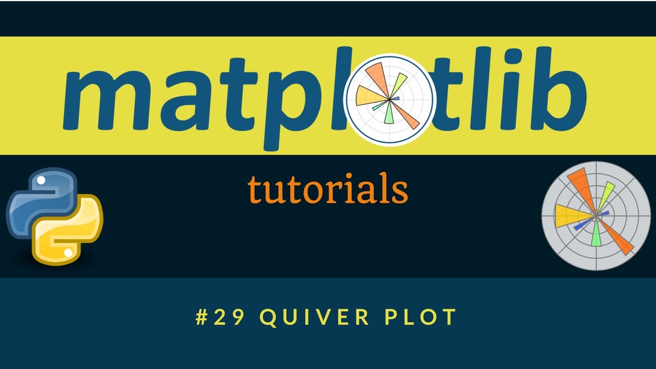 Matplotlib Plotting Tutorials : 029 : Quiver Plots