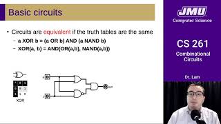 JMU CS261 17 Combinational Circuits Part 02 - Circuits