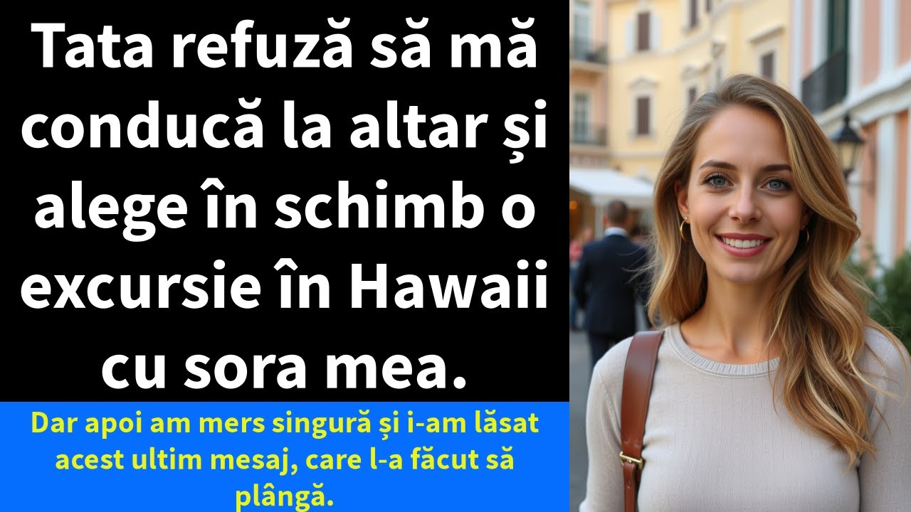 Tata refuză să mă conducă la altar și alege în schimb o excursie în Hawaii cu sora mea.