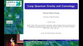 Edward Wilson-Ewing: Loop Quantum Gravity and Cosmology - Loops'24
