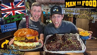 Episode 199: Man vs Food Three Little Piggies Rib Challenge | UK Mini Series