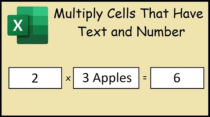 How To Multiply Cells That Have Both Text And Number in Excel