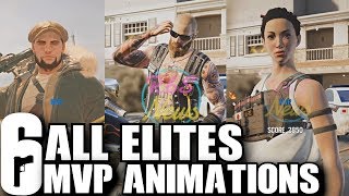 Rainbow Six Siege All Elite MVP Animations - Including Leaked Bandit Skins