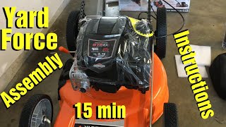 YF22 3N1SP SC How to Assemble Yard Force Mower 22