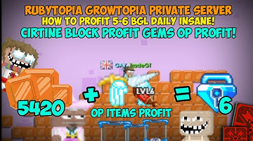 Growtopia Private Server 2021 | ⛏️How to Profit Farmable DAILY 6BGL PROFIT OMG!!! ✅ | RubyTopia
