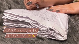 ASMR Journal with me ♡ | crinkly notebook, inaudible whispering, pen sounds