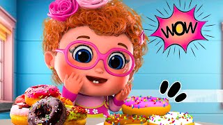Colorful Donuts for Kids | Cotton candy for kids | I love sweets |Hickory Dickory Dock| Kids Songs