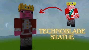 How to Build a Technoblade Statue?(Minecraft tutorial)