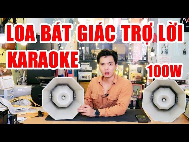 Review Loa Toa bát giác Hyundai trợ lời karaoke siêu khủng 100W