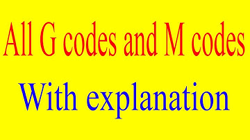 G codes and M codes for CNC programming | important G codes | Important M codes | #gcode #mcode