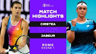 Sorana Cirstea vs. Ons Jabeur | 2022 Rome Round 1 | WTA Match Highlights