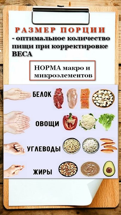 РАЗМЕР ПОРЦИИ оптимальное количество пищи при КОРРЕКТИРОВКЕ ВЕСА # ...