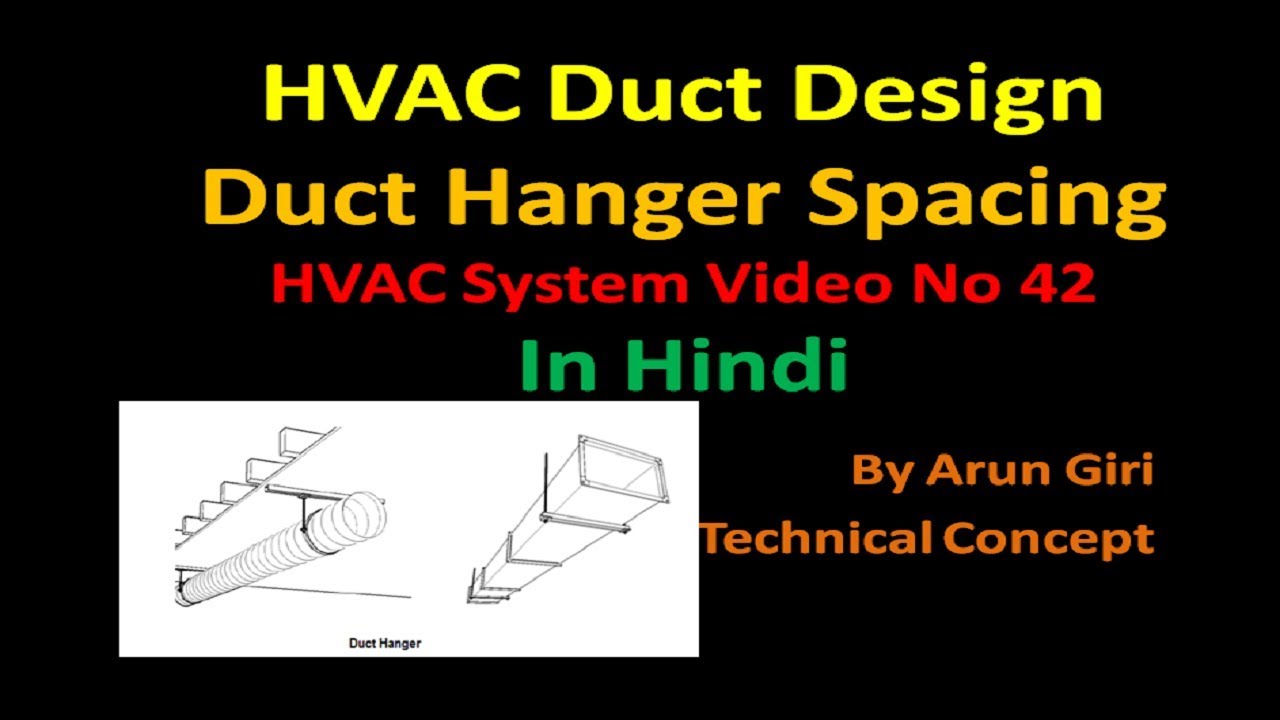 Duct Hanger Spacing/ HVAC Duct Design in Hindi [Video No 42] YouTube