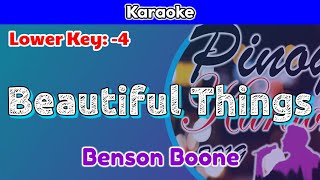 Beautiful Things By Benson Boone (Karaoke : Lower Key : - 4)