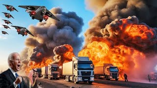 Today! April 27 A convoy of 3,270 cars carrying oil to Russia was destroyed by Ukraine