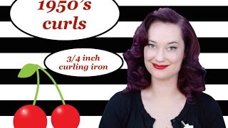 How To 1950's Hair with a 3/4" Curling Iron The Rachel Dixon Pinup Vintage Retro Rockabilly