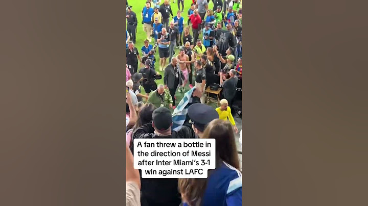 A fan threw a bottle in the direction of Lionel Messi (via @Genevieve/TT) #shorts