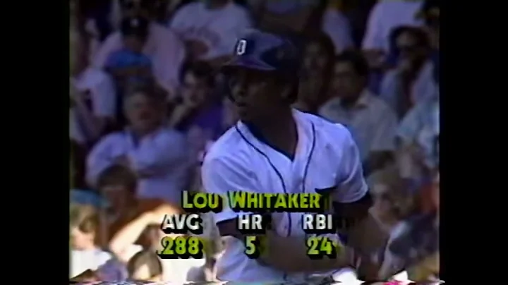 Sweet Lou Whitaker with a perfect bunt in old Tige...
