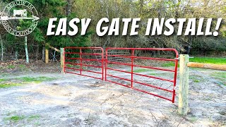 Hang Double Farm Gates - QUICK, EASY, NO MATH METHOD!