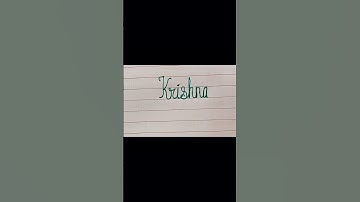 Krishna ❤️How to write name in cursive How to learn Cursive #shorts #Krishna # viral #cursive