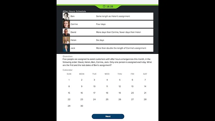 SHL General Ability and Deductive Reasoning - Calendar Questions