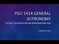 General Astronomy: Lecture 27 - The Fates of Low and Intermediate-Mass Stars