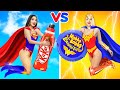 BIG FOOD vs SMALL FOOD CHALLENGE! || Eating GIANT VS TINY Candy, Chocolate, Fake cosmetics by RATATA