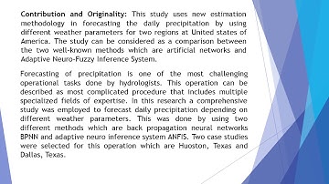Weather Forecasting Models Using Neural Networks and Adaptive Neuro Fuzzy Inference for Two Case Stu