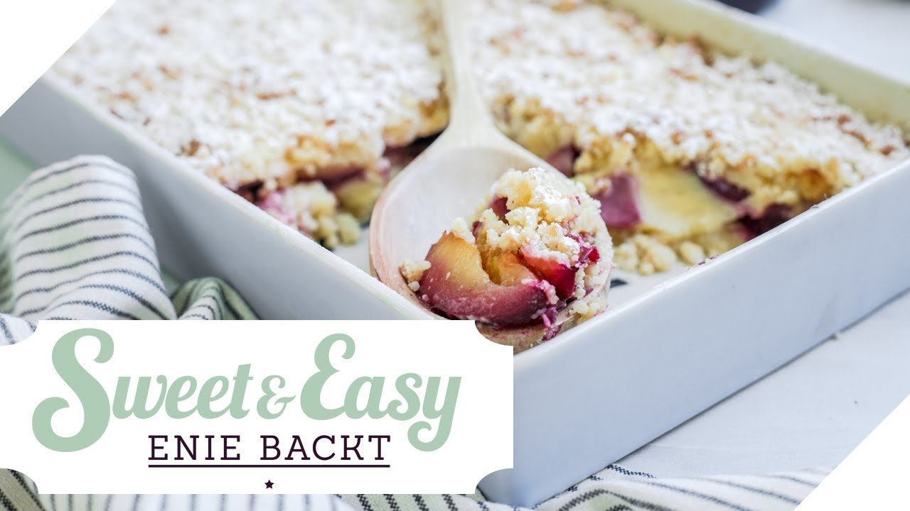 Leckerer Pflaumen Streuselkuchen Und Pudding Sweet Easy Enie Backt Sixx Youtube 