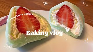 Baking vlog | making mochi, daifuku, belgium waffles