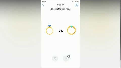 Easy Game - Choose the best ring - Level 49 solution