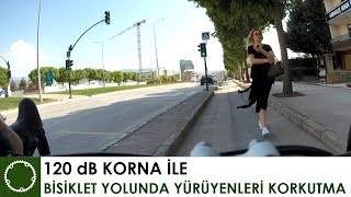 BİSİKLET YOLUNDA YÜRÜYENLERİ KORKUTMA - 120 dB SES GÜCÜNE SAHİP KORNA