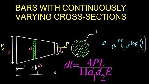 9. BARS WITH CONTINUOUSLY VARYING CROSS-SECTIONS (RECTANGULAR AND CIRCULAR CROSS SECTION)