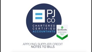 Applying supplier credit notes to bills in QuickBooks Online