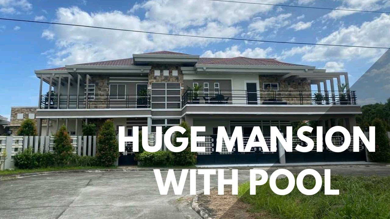 HUGE MODERN MANSION HOUSE AND LOT WITH POOL FOR SALE IN MABALACAT CITY, PAMPANGA • NEAR CLARK