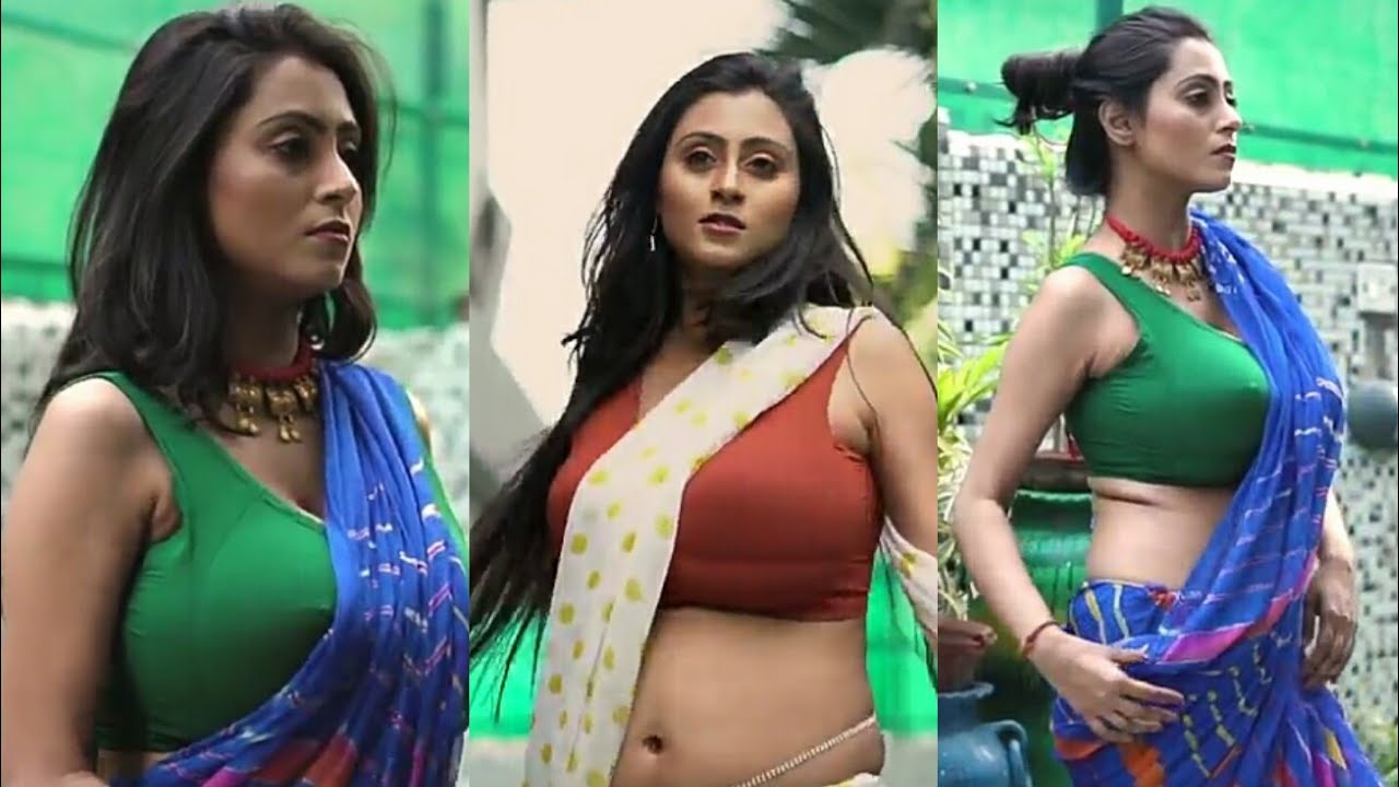 Beautiful Saree Women Navel Hot Saree Instagram Saree Lover Saree Fashion Backless Hot
