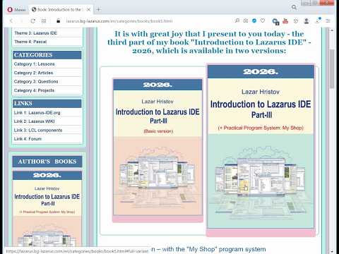 Lesson 1 from my new book: Introduction to Lazarus IDE Part III. 1. Visual Tables(Grids) 1. Overview