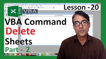 Delete sheet with Excel VBA Code | Excel VBA lesson-20 | VBA command in excel VBA