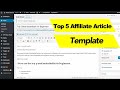 Here's how I start all Amazon affiliate articles - My top 5 skeleton