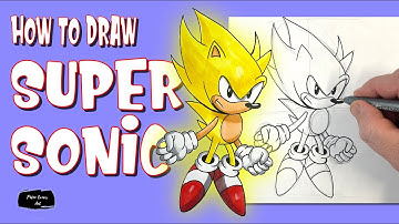 How to Draw Super Sonic from Sonic 2 in EASY Steps Video