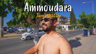 Ammoudara Crete, relaxing walk along the beach in 4K, Greece travel guide 2025