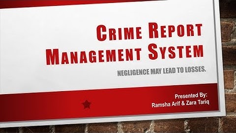 Crime Management System - (Group 60 SD Lab)
