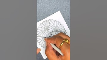 Stress Relief Zentangle Pattern ❤️ #shorts #youtubeshorts #ytshort #zentangle #easyart #trending